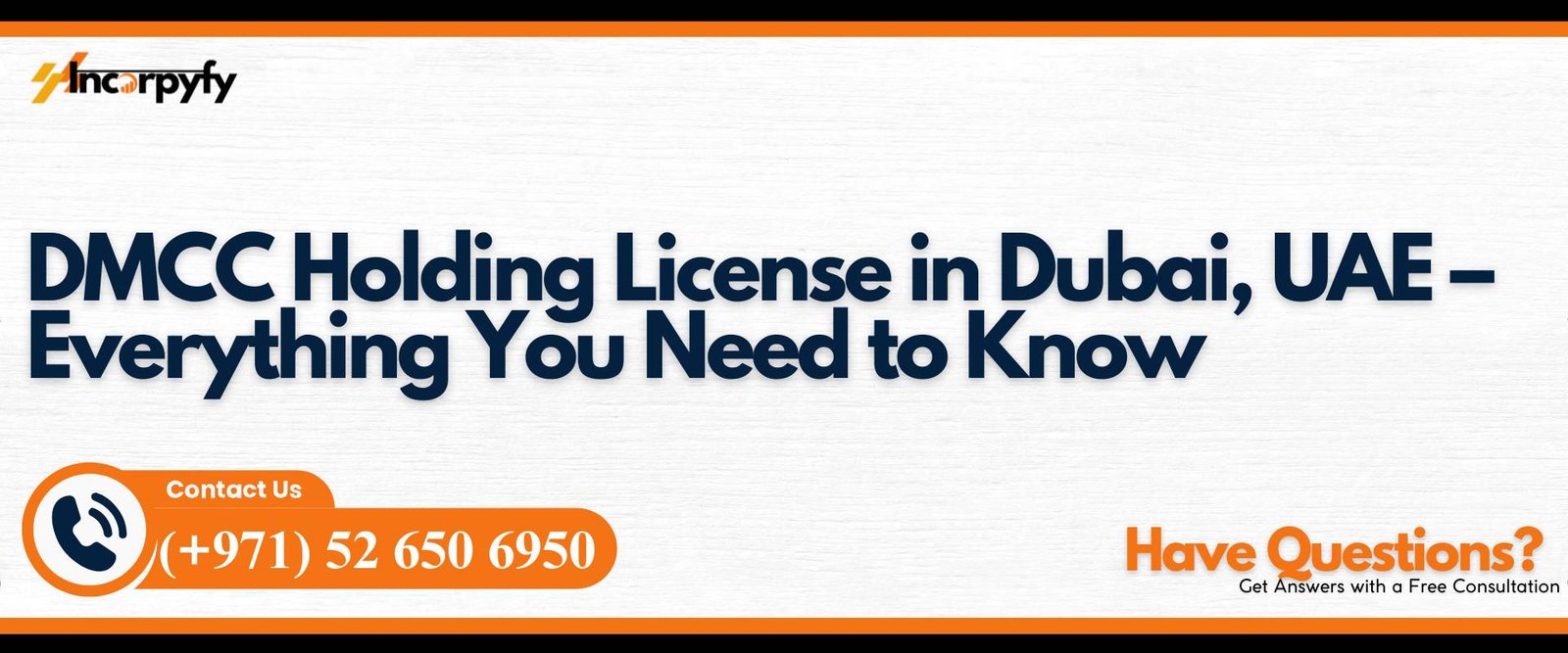DMCC Holding License in Dubai, UAE | Incorpyfy