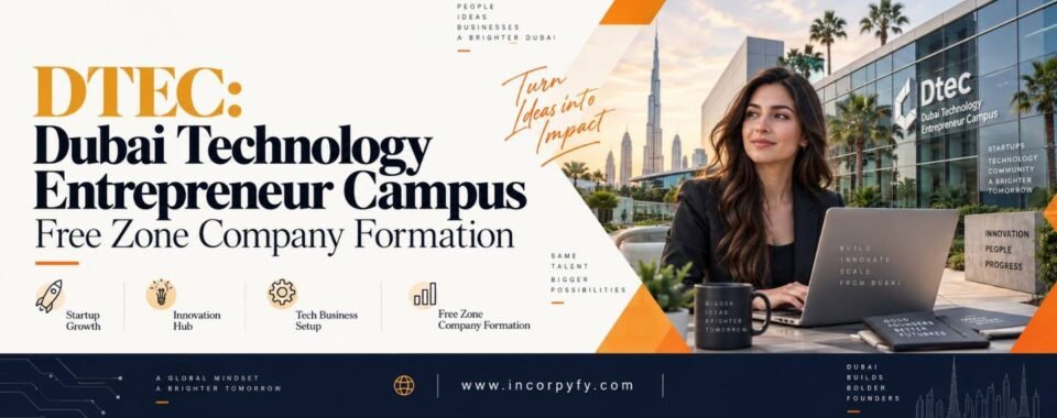 DTEC Dubai Technology Entrepreneur Campus free zone company formation guide