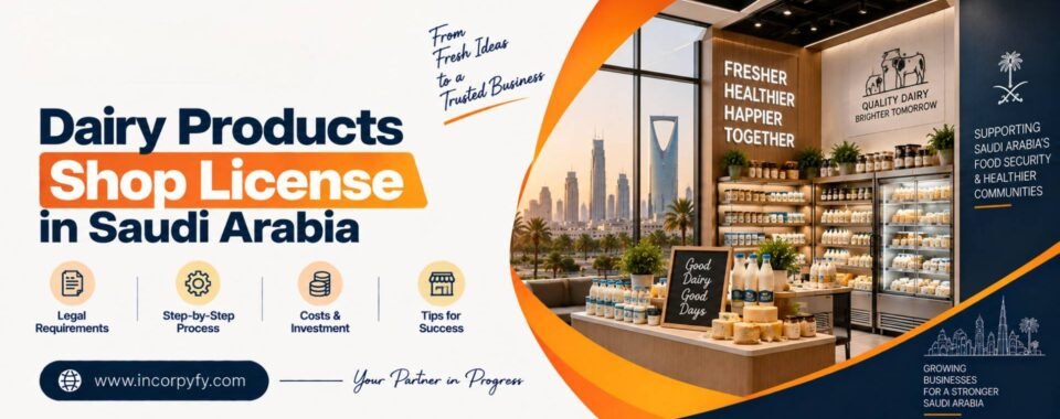 Dairy products shop license in Saudi Arabia application guide
