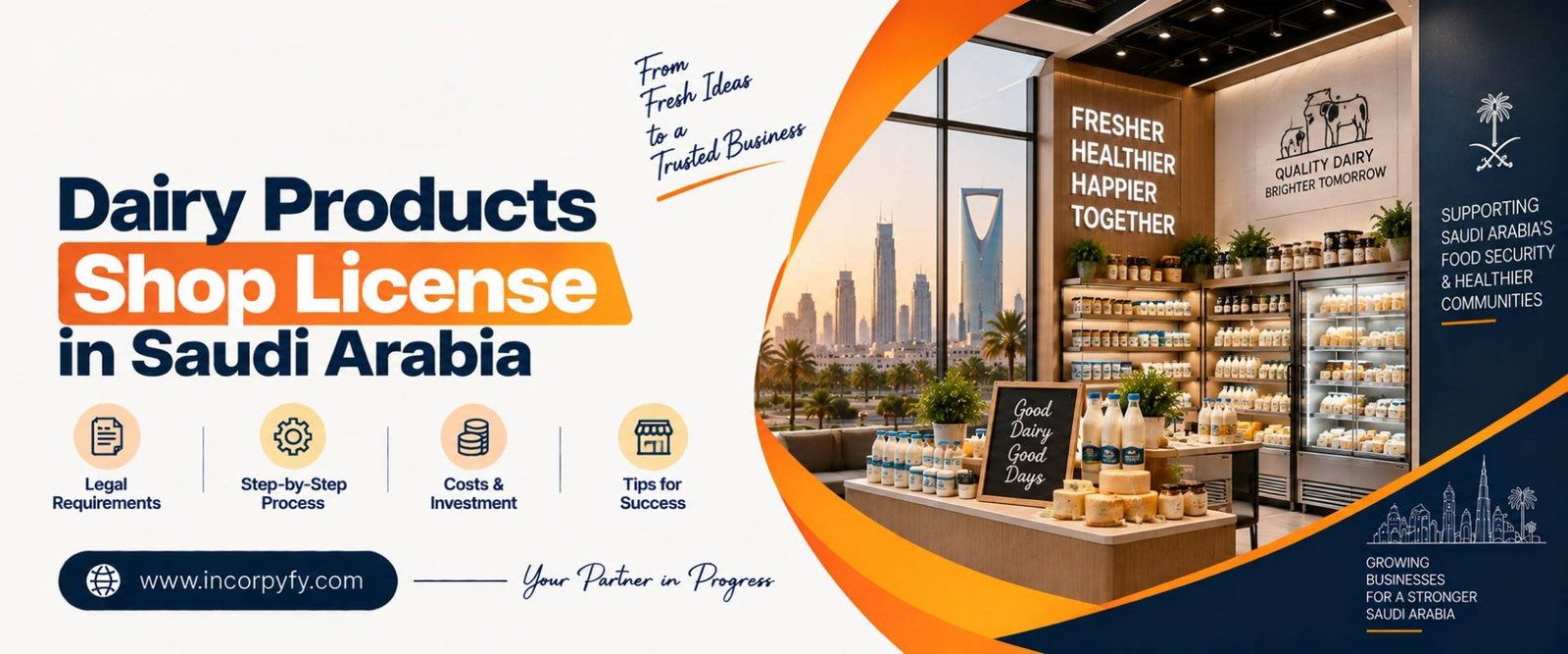 Dairy products shop license in Saudi Arabia application guide