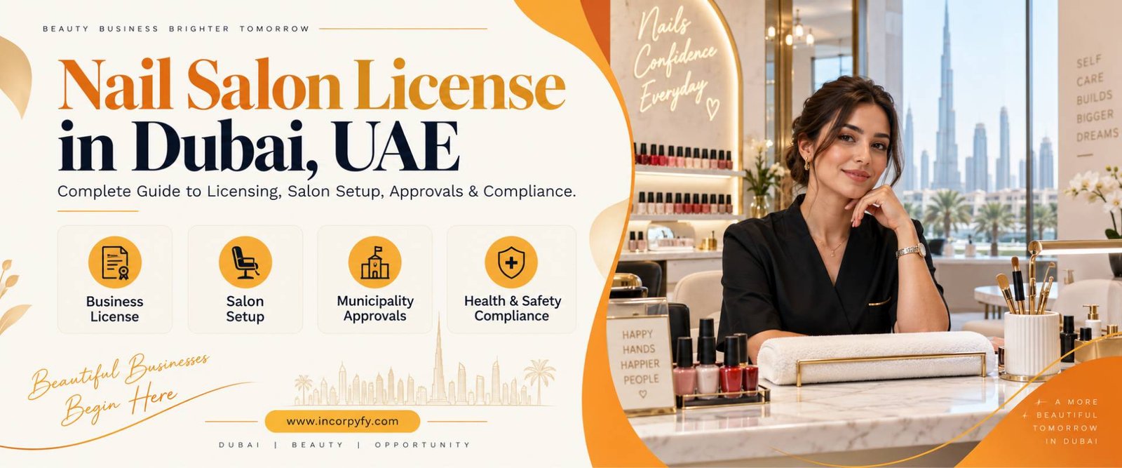 Nail salon license in dubai, UAE