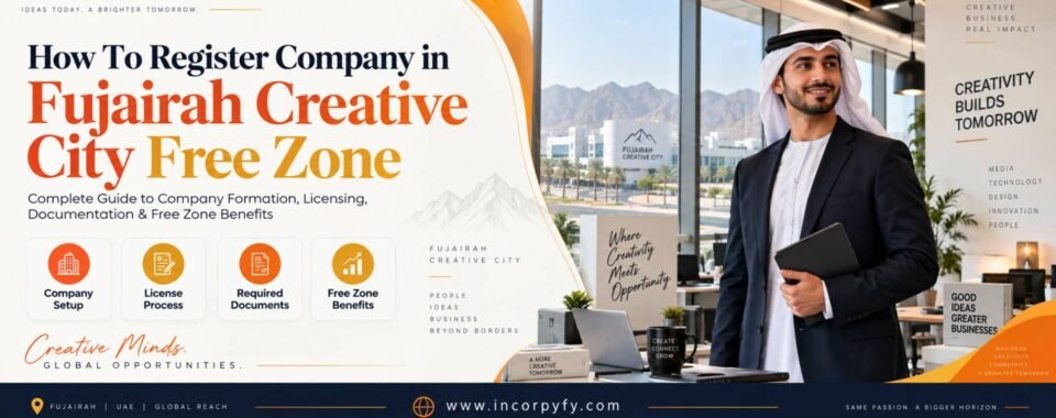 Register company in fujairah creative city free zone