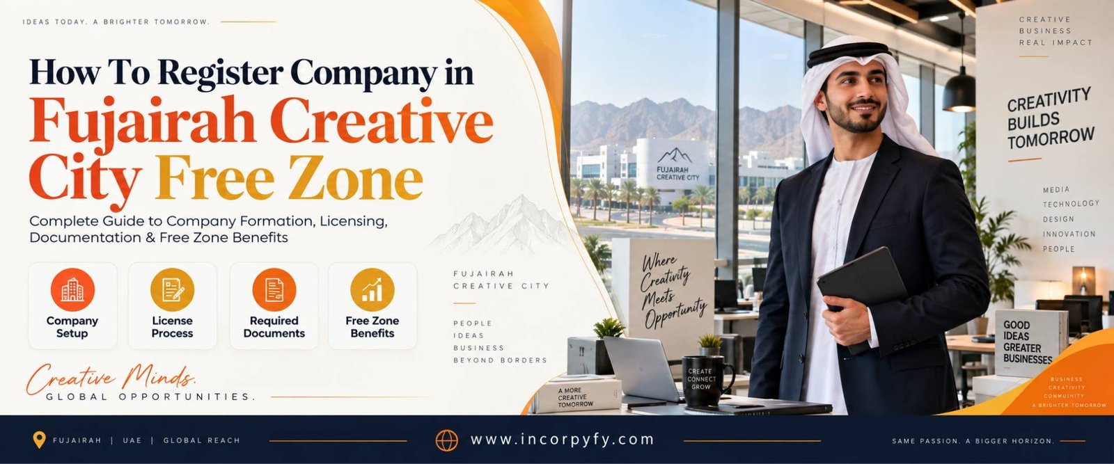Register company in fujairah creative city free zone
