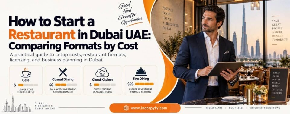 Restaurant setup cost comparison by format in Dubai