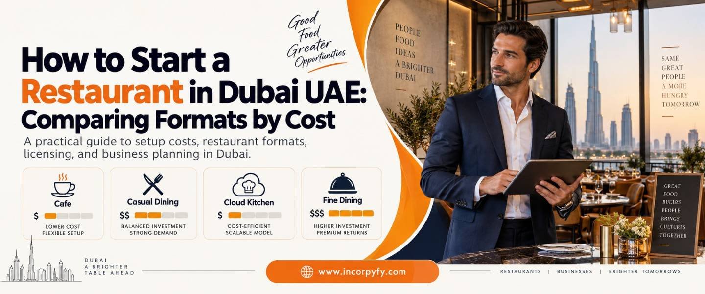 Restaurant setup cost comparison by format in Dubai