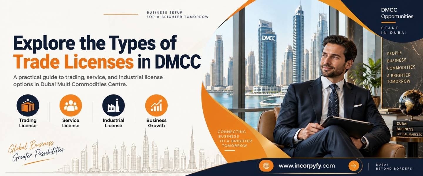 Types of trade licenses in DMCC Dubai Multi Commodities Centre