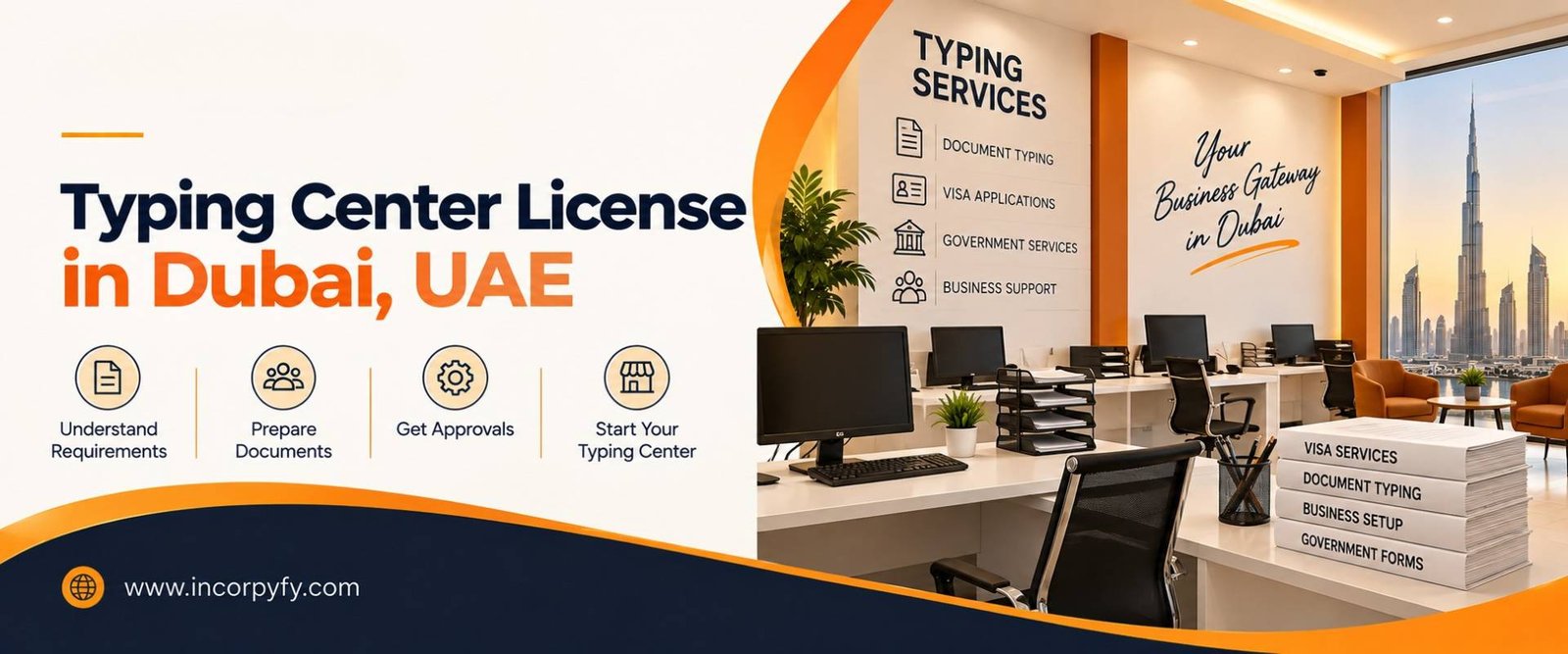 Typing center license in dubai, uae