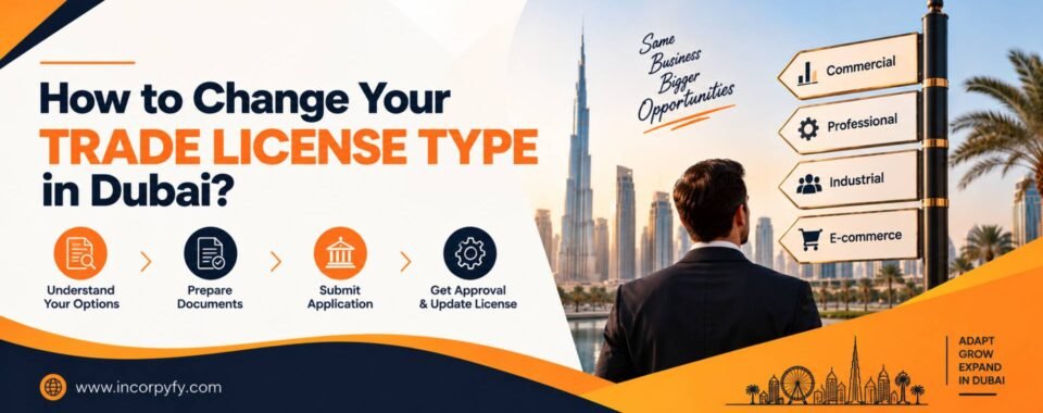 how to change your trade license type in dubai