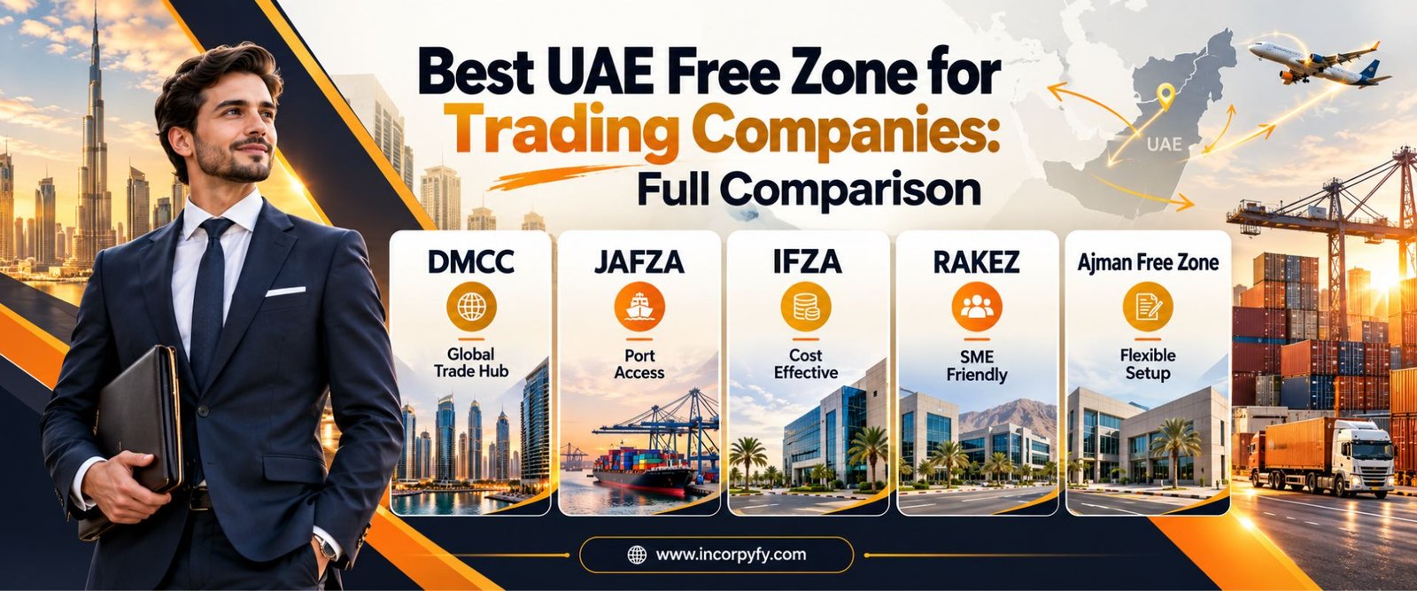 Best UAE Free zone for Trading Companies Comparison guide