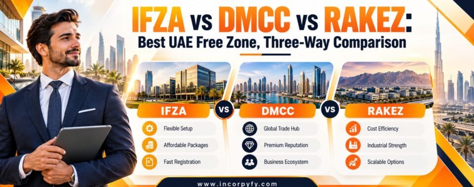 IFZA vs DMCC vs RAKEZ Comparison Guide