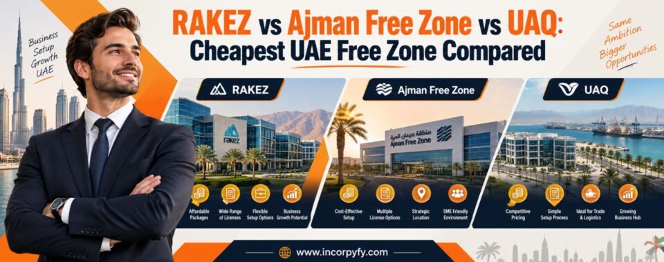 RAKEZ vs Ajman Free zone vs UAQ guide