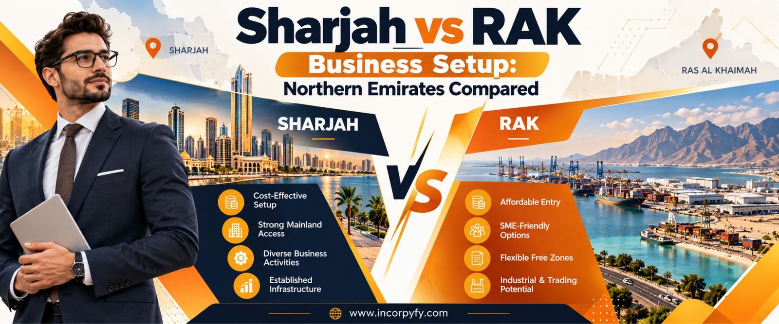 Sharjah vs RAK business setup Comparison guide